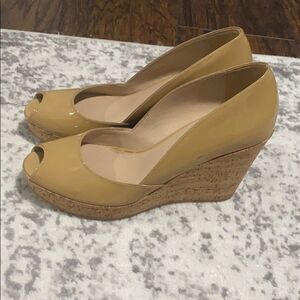 Via Spiga naked open Toe wedges size 7.5 in GUC